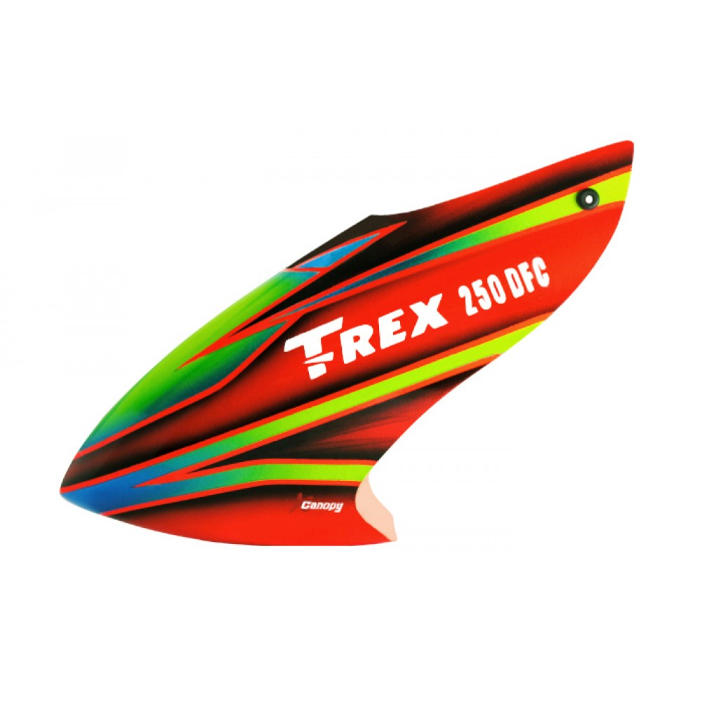 XCanopy Airbrush Fiberglass Red Devil Canopy - TREX 250 PRO